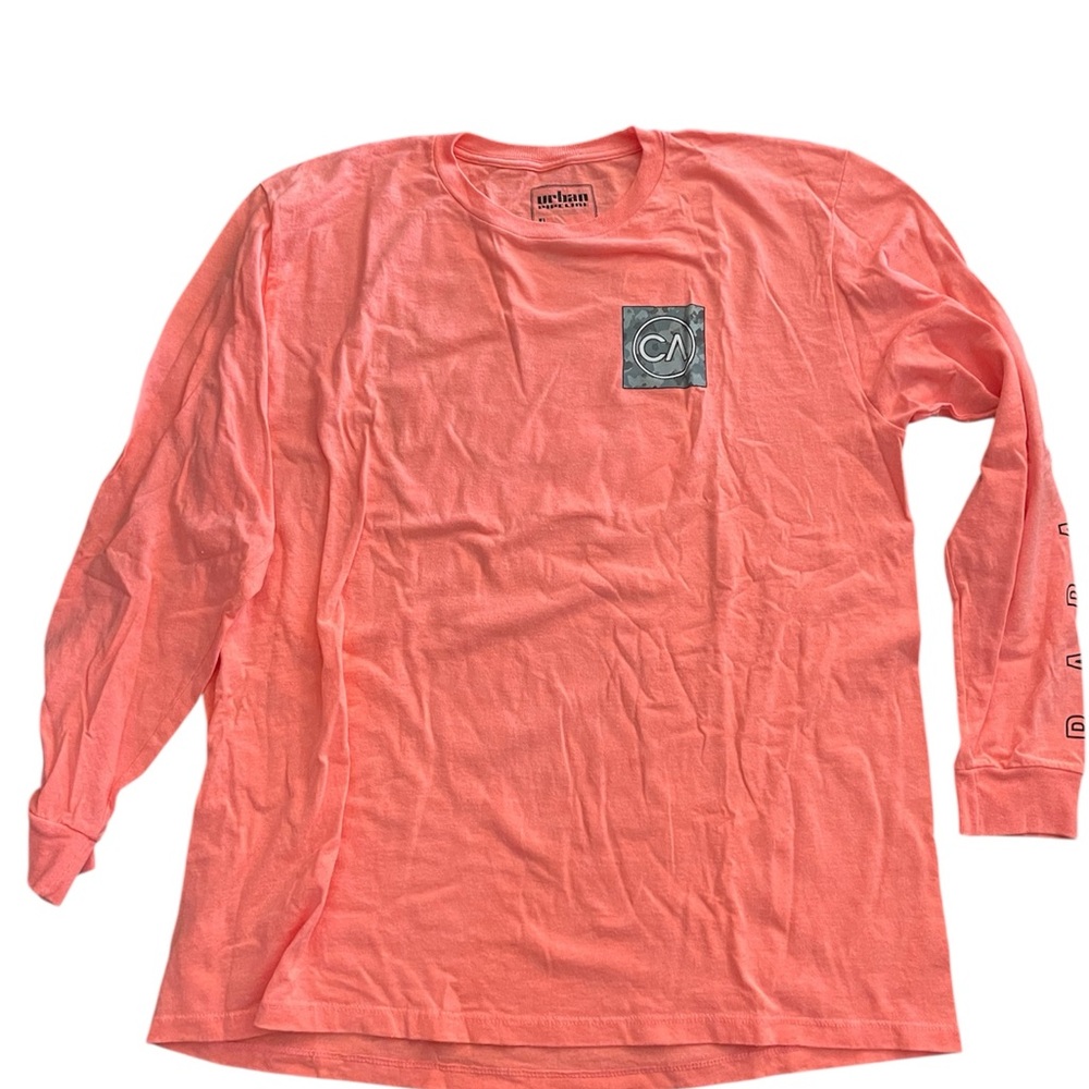 XL Coral Long Sleeve CA Relaxed Fit T-Shirt